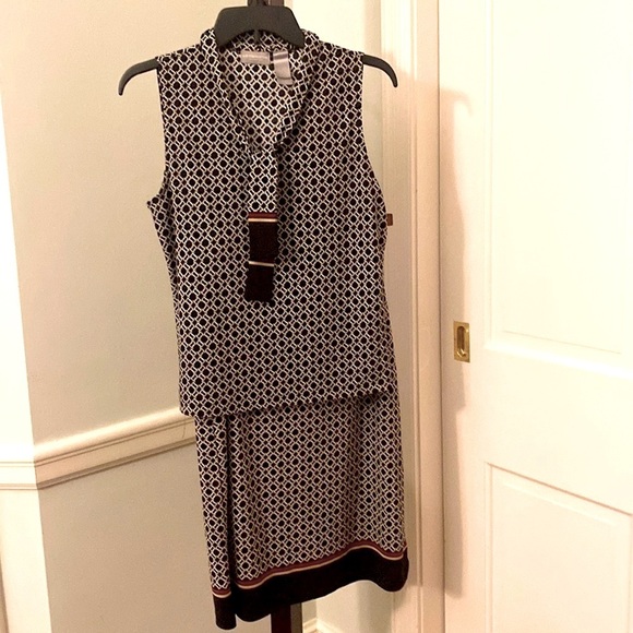 Vintage Kentucky Derby Sleeveless V Neck Top Attached Tie Y2K Size Medium Travel - Picture 2 of 7